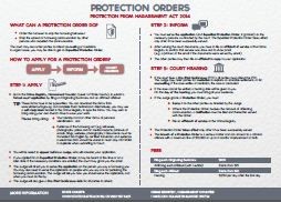 thumbnail of infographic protection orders under protection from harassment act